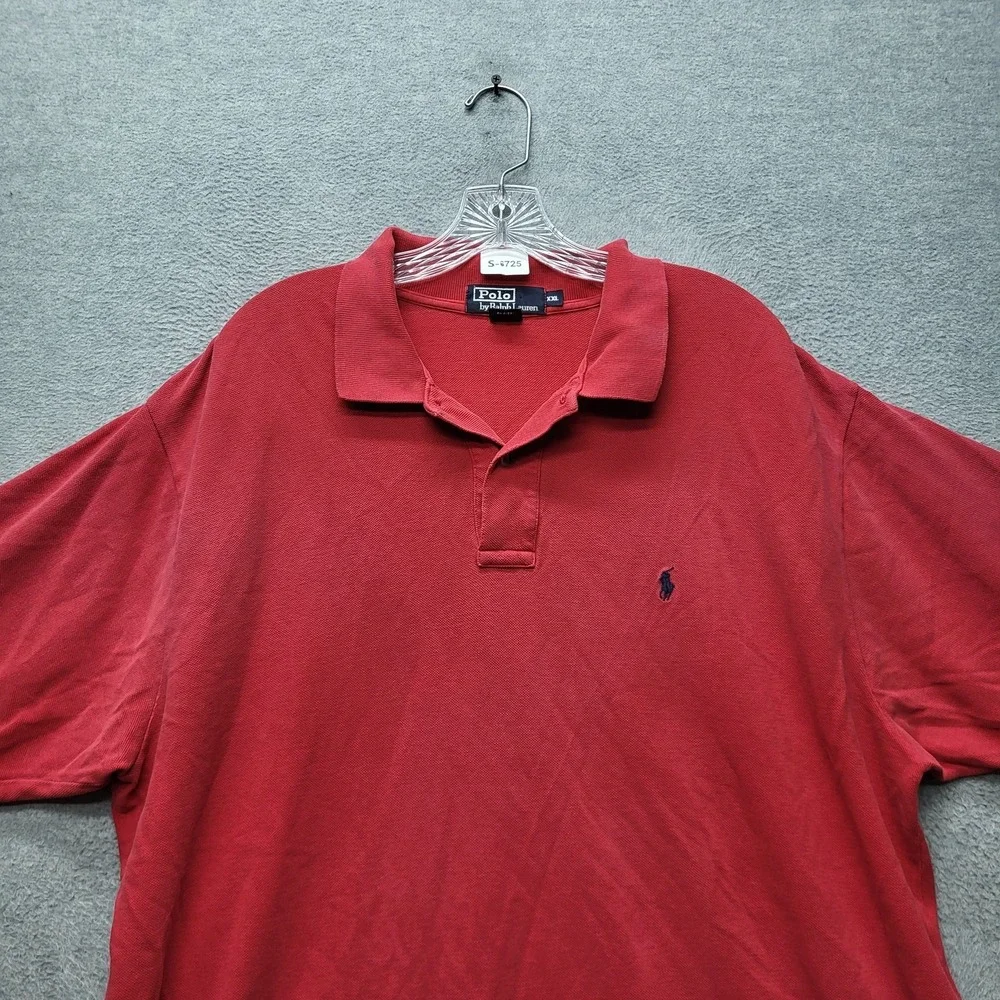 Polo Ralph Lauren Men Polo XXL Red Short‎ Sleeve Y2K